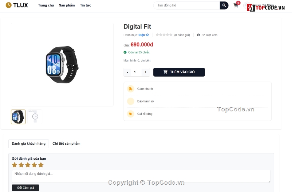 Website bán hàng,Web bán hàng,Web đồng hồ